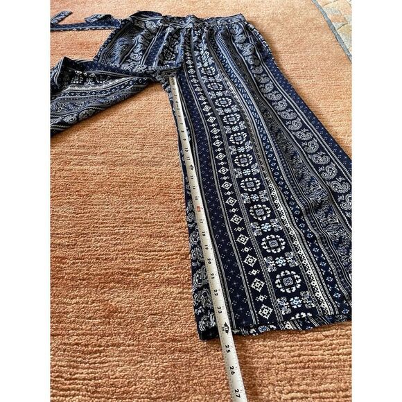 New Look FLORAL PRINT - Trousers - Wide Leg High Rise 2 Pockets Women’s L - Picture 8 of 8